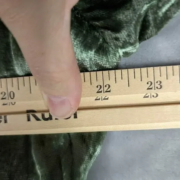 April Cornell Victorian Trading Co Gatsby Sage Green Velvet Beaded Duster Boho - Picture 6 of 13